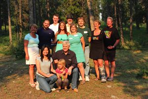 Rogerr Humbke with wife Fanny, and daushter Roxanne, Nadean, Naomie, spouses and grandchildren.