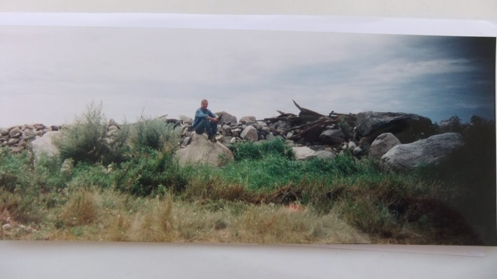 Chris's 160 acre homestead SE of White City as seen in 1999 as seen by his brother's great grandson, Roger Humbke