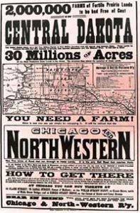 NW Railroad Ad for homesteaders