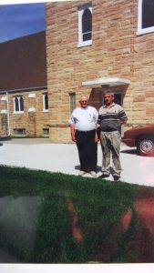 Roger with Pastor at Immanuel Lutheran Church - July 1999