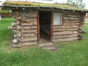 A Homesteaders Log Home reconstructed at the Camrose Museum