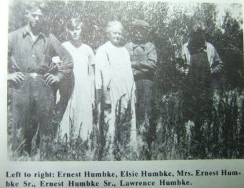 L to R Ernest Jr., Elsie, Mary, Ernest Sr. & Lawrence Humbke